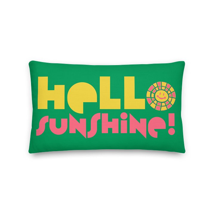 Good Morning Sunburst Pillow (Green) product image (1)