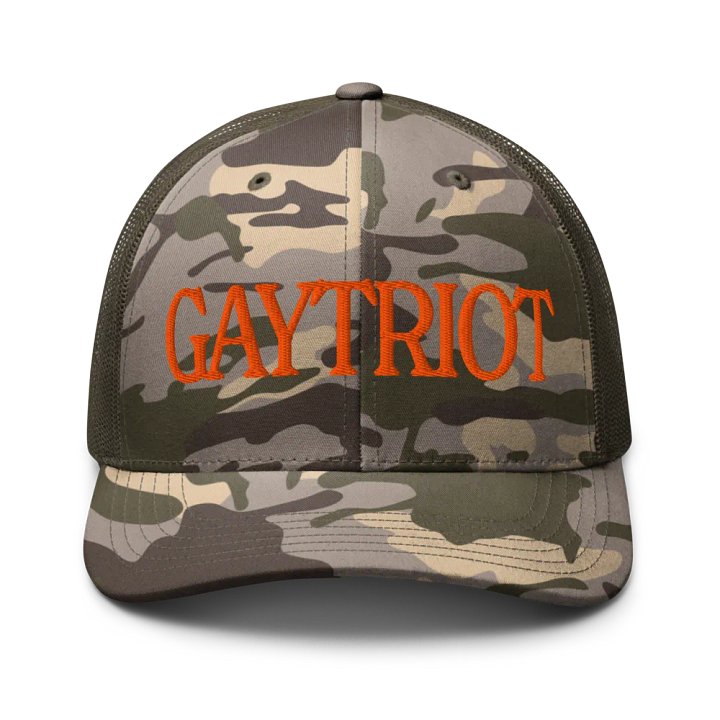 Gaytriot Camo Trucker Hat product image (1)
