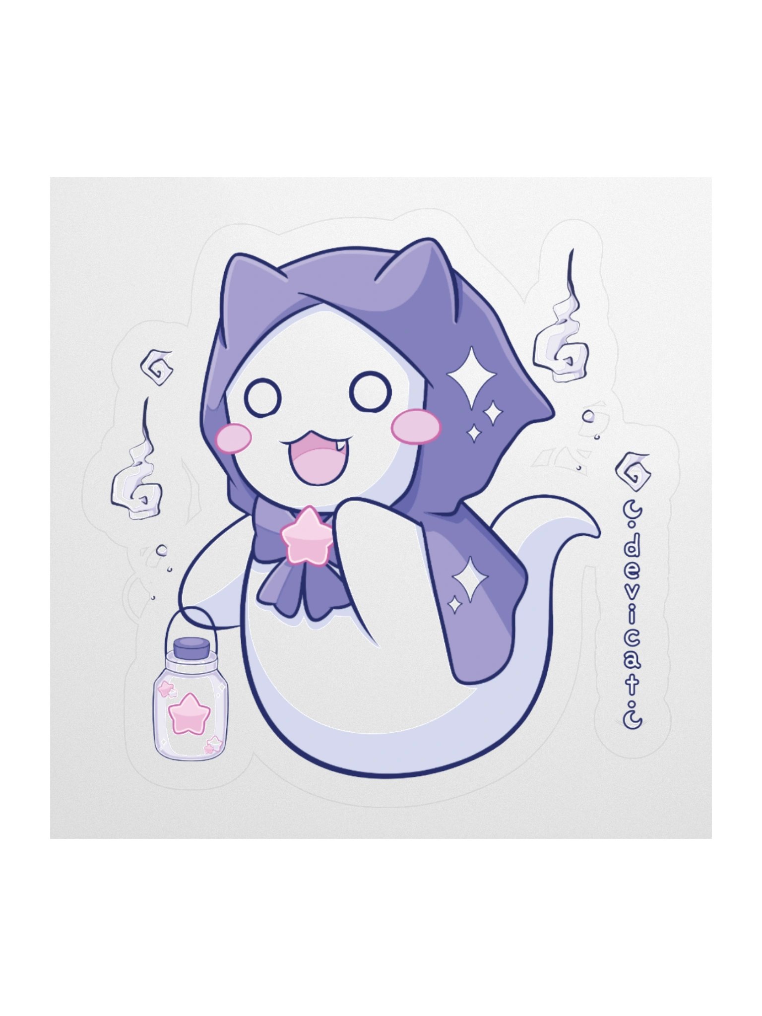 CandiCat Ghost Cat 2023 Sticker product image (1)