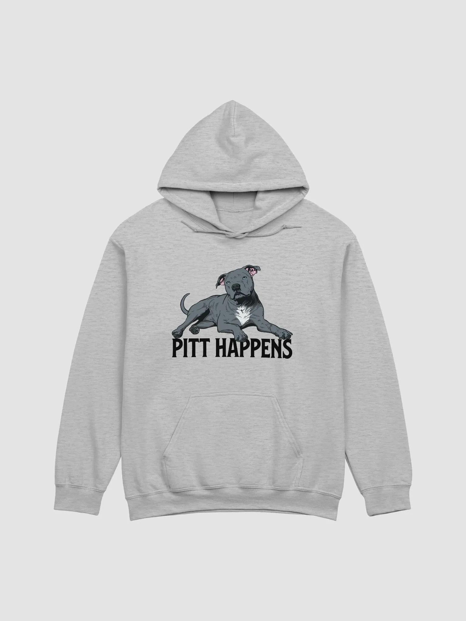 Pitt Happens Hooded Sweatshirt of a Pitbull Terrier(Blue) | Funny Hoodie for Pittie and Staffy Paw-rents product image (1)