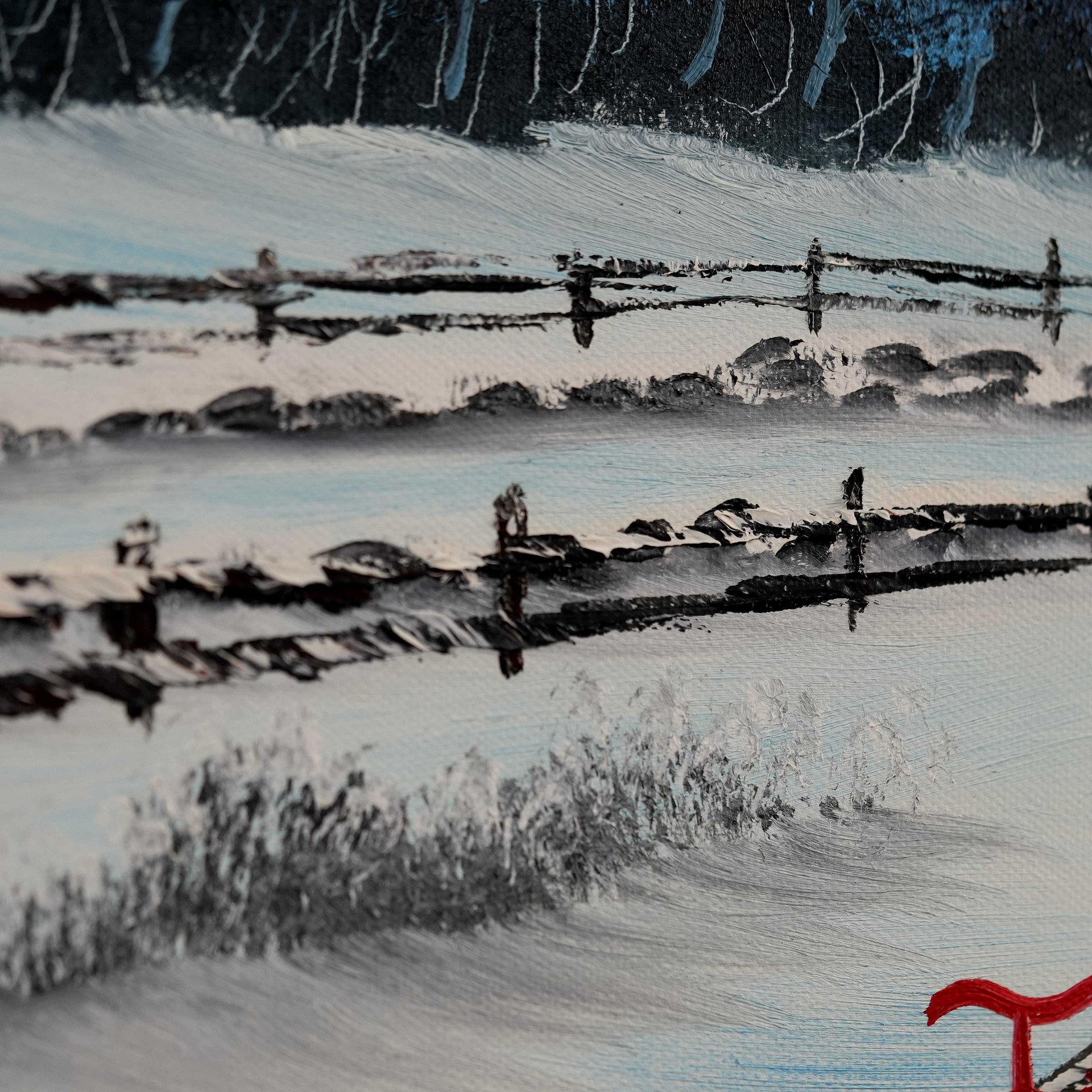 The Snowed in Road (Original) 16x20 Canvas product image (3)