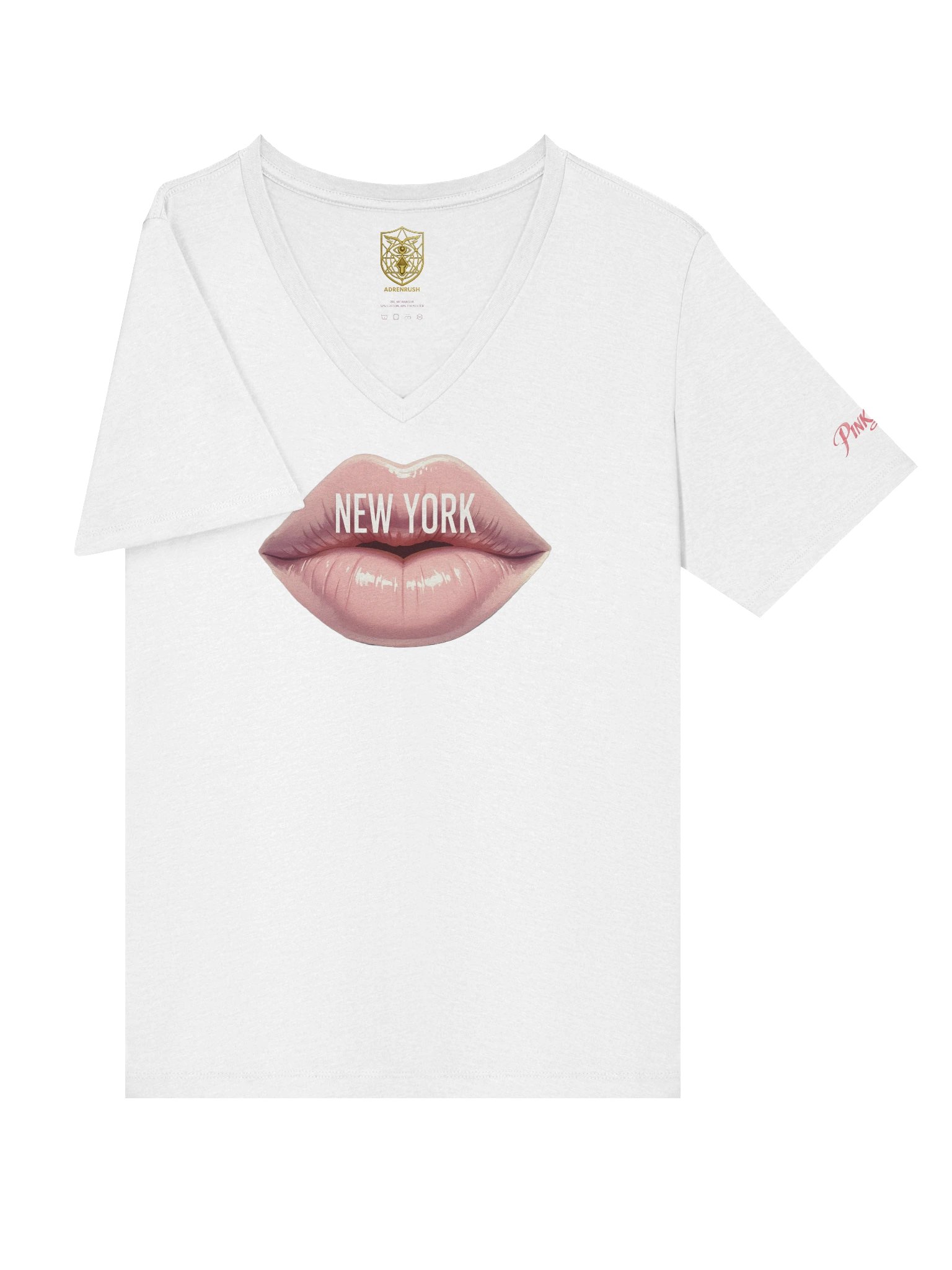New York Pink Lips Ladies' V-Neck Top product image (5)