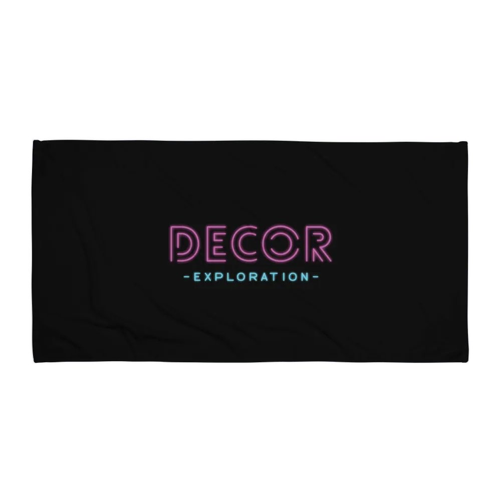 Decor Exploration Black Sublimated Towel product image (1)