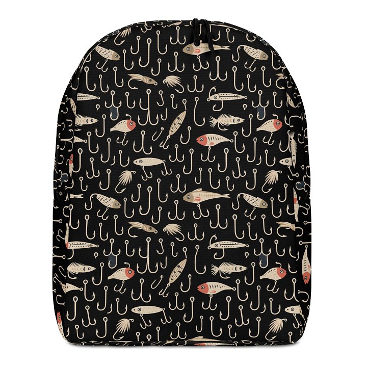 Fisherman’s Backpack – Hooks & Lures Pattern product image (1)