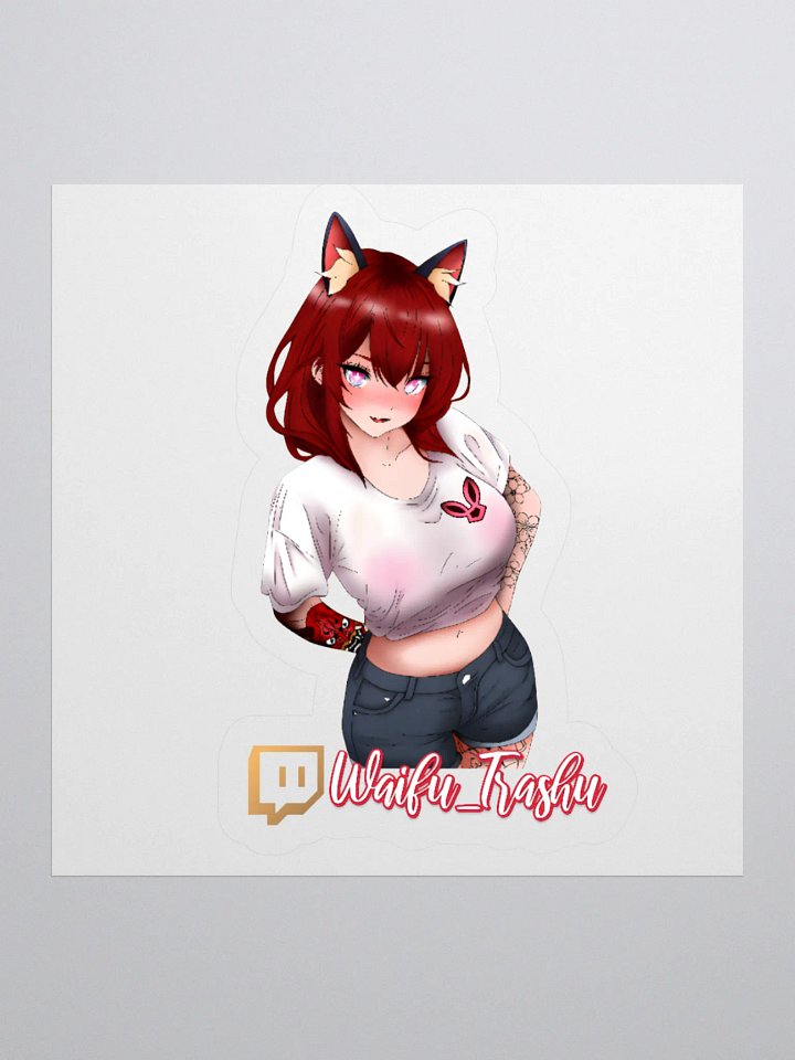 Bunny Waifu Kiss Cut Stickers product image (4)
