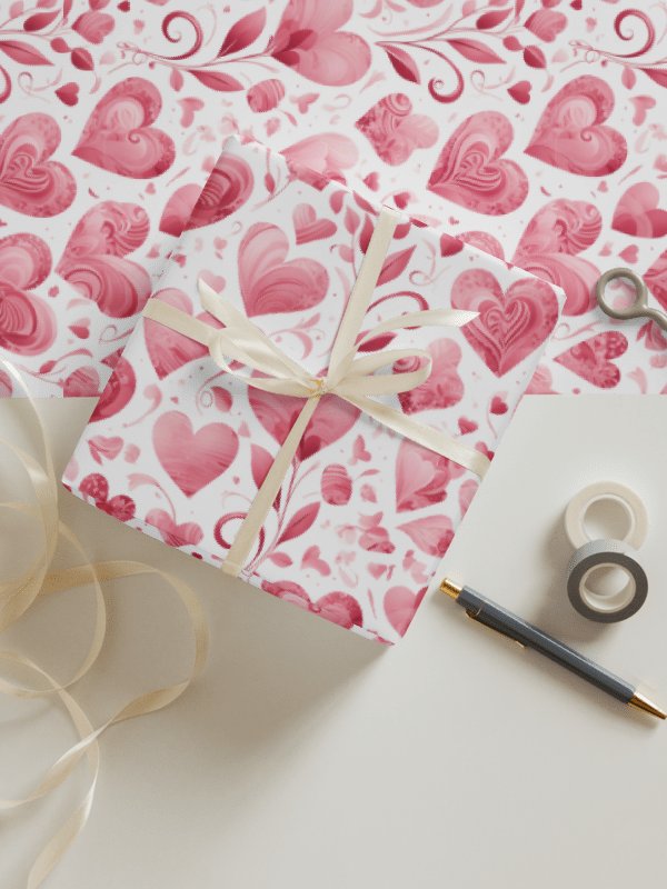 Pretty Hearts Wrapping Paper Set of 3 product image (1)