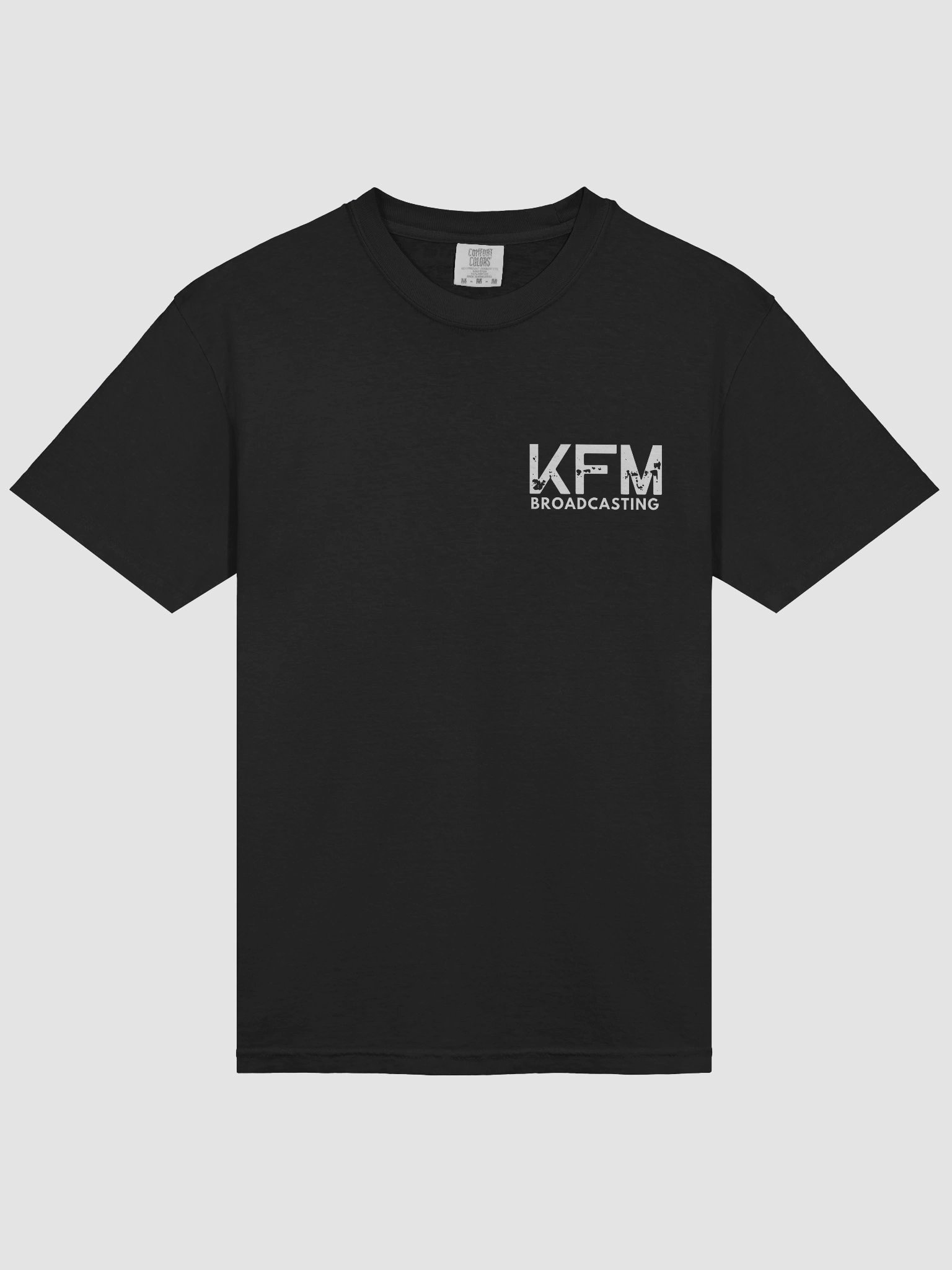 kfm broadcasting small logo t shirt product image (3)