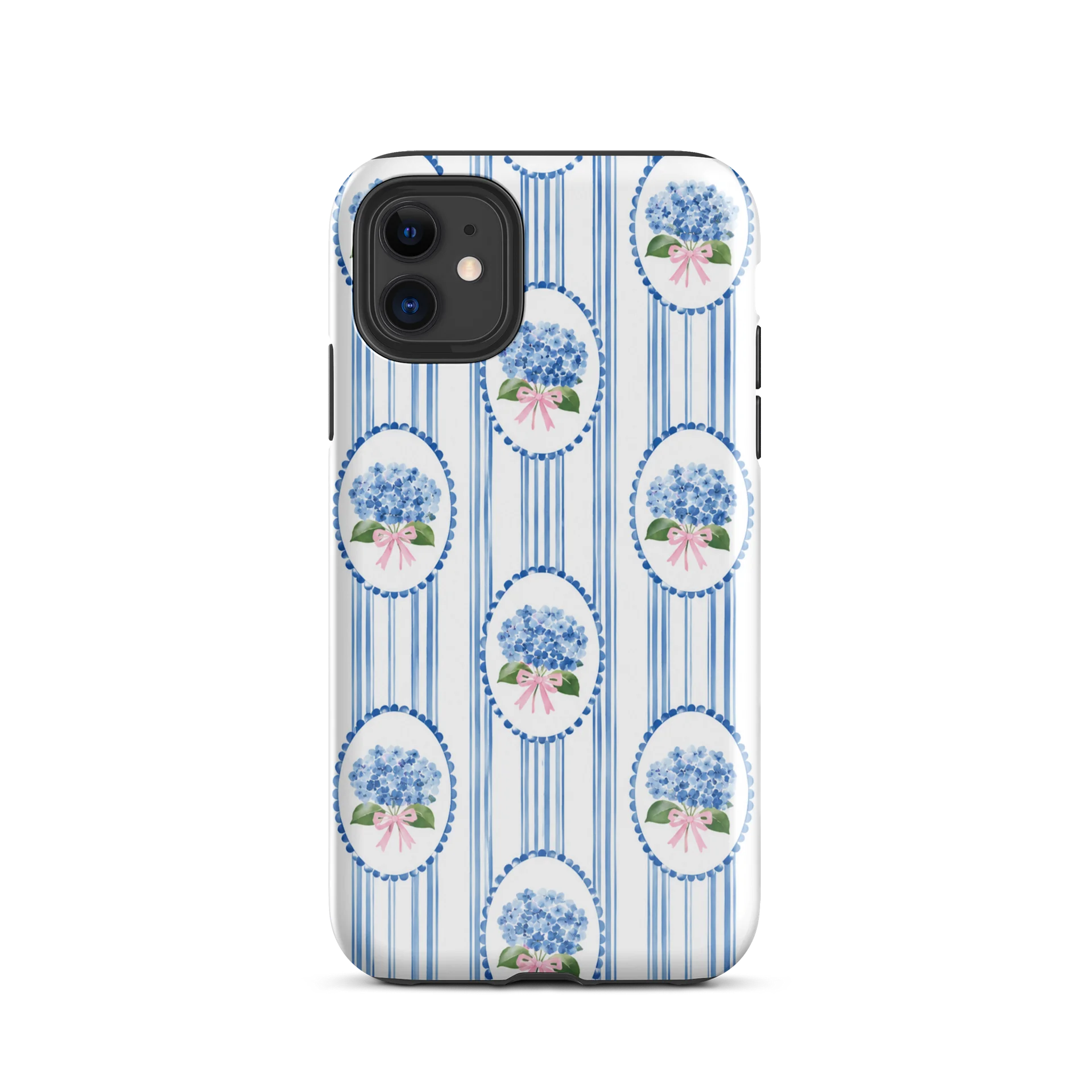 Blue Floral Stripe Tough iPhone Case product image (28)