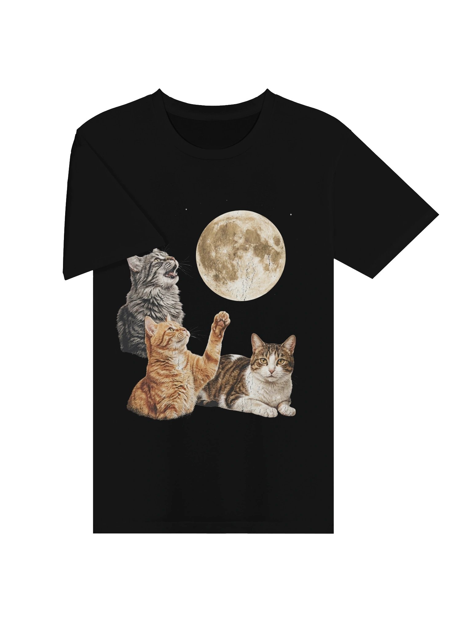 Moonlit Cats T-Shirt | Cute Vintage Cat Lover Graphic Tee product image (7)