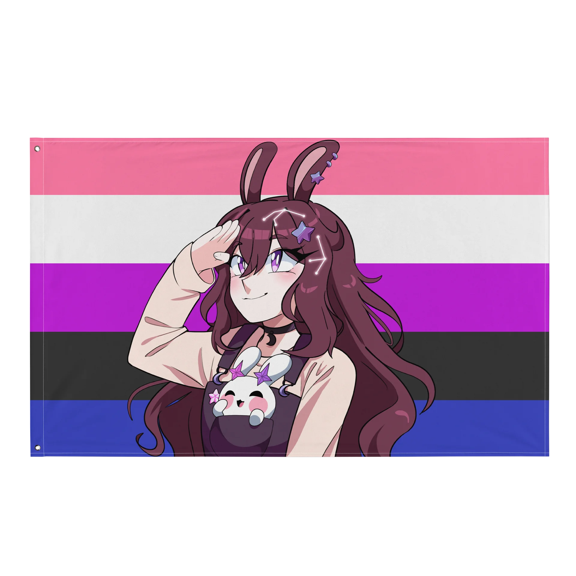 Genderfluid Pride Flag - featuring Yuwuna! product image (1)