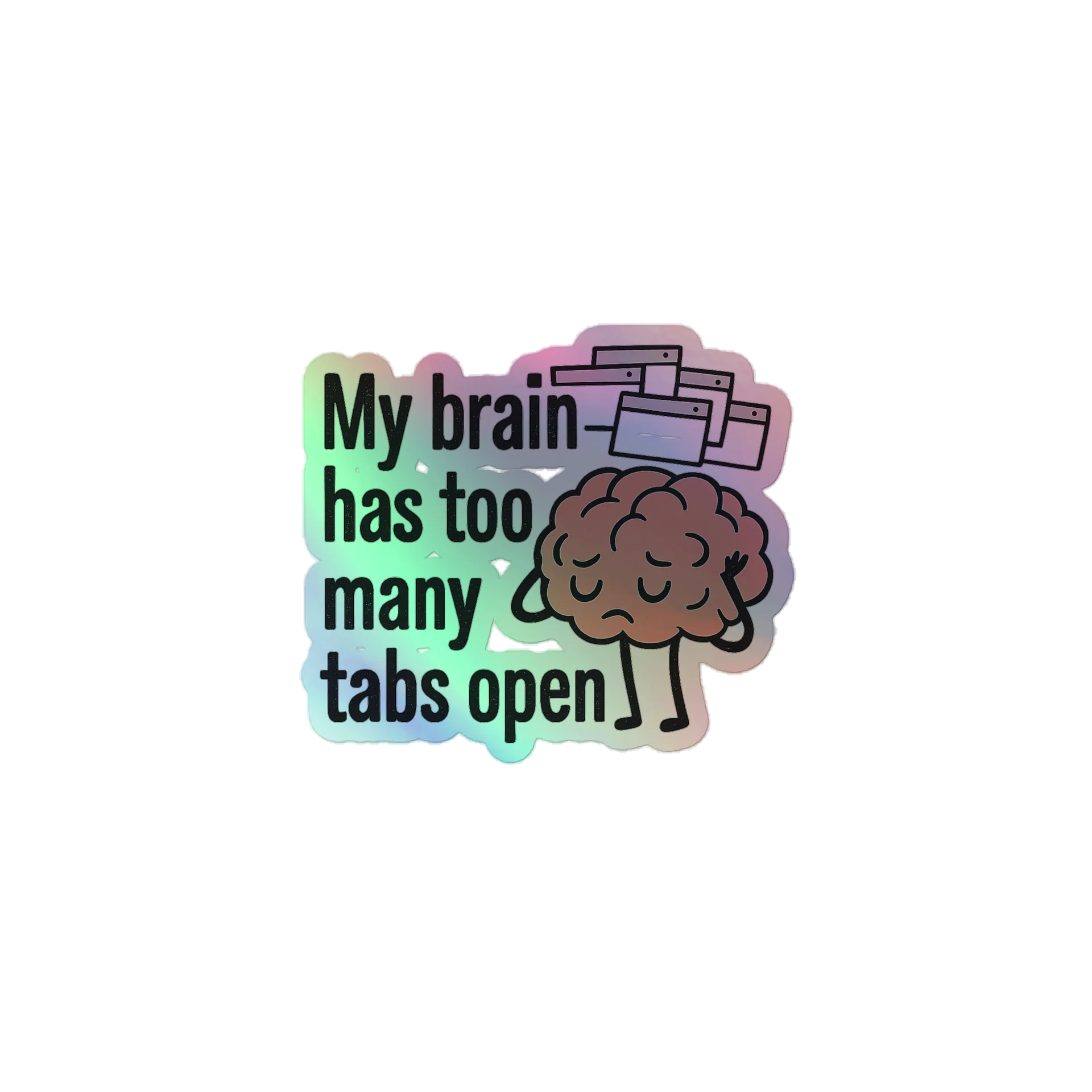 Overloaded Mind Holographic Sticker Set product image (1)