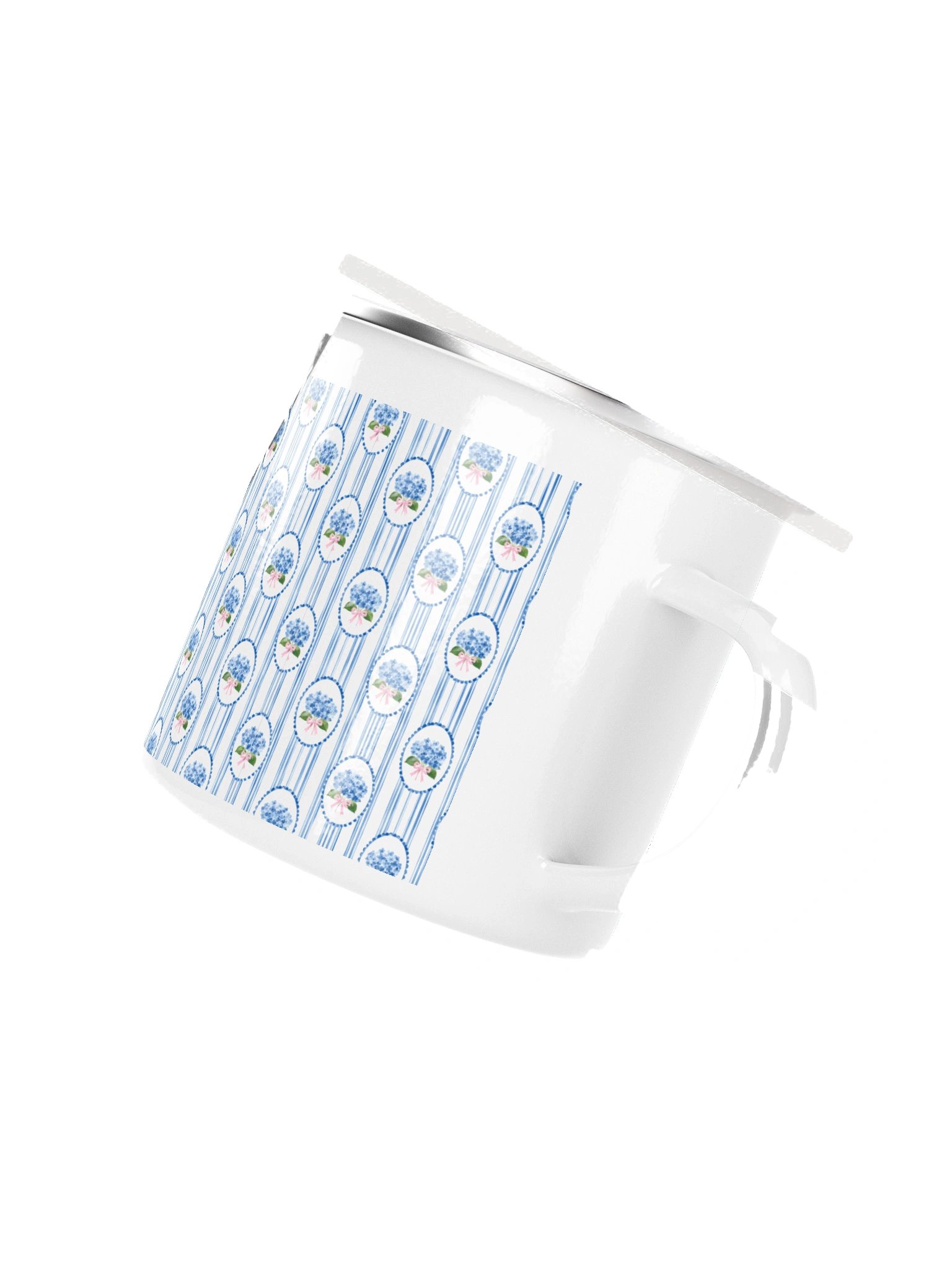 Blue Floral Bow Enamel Mug product image (3)