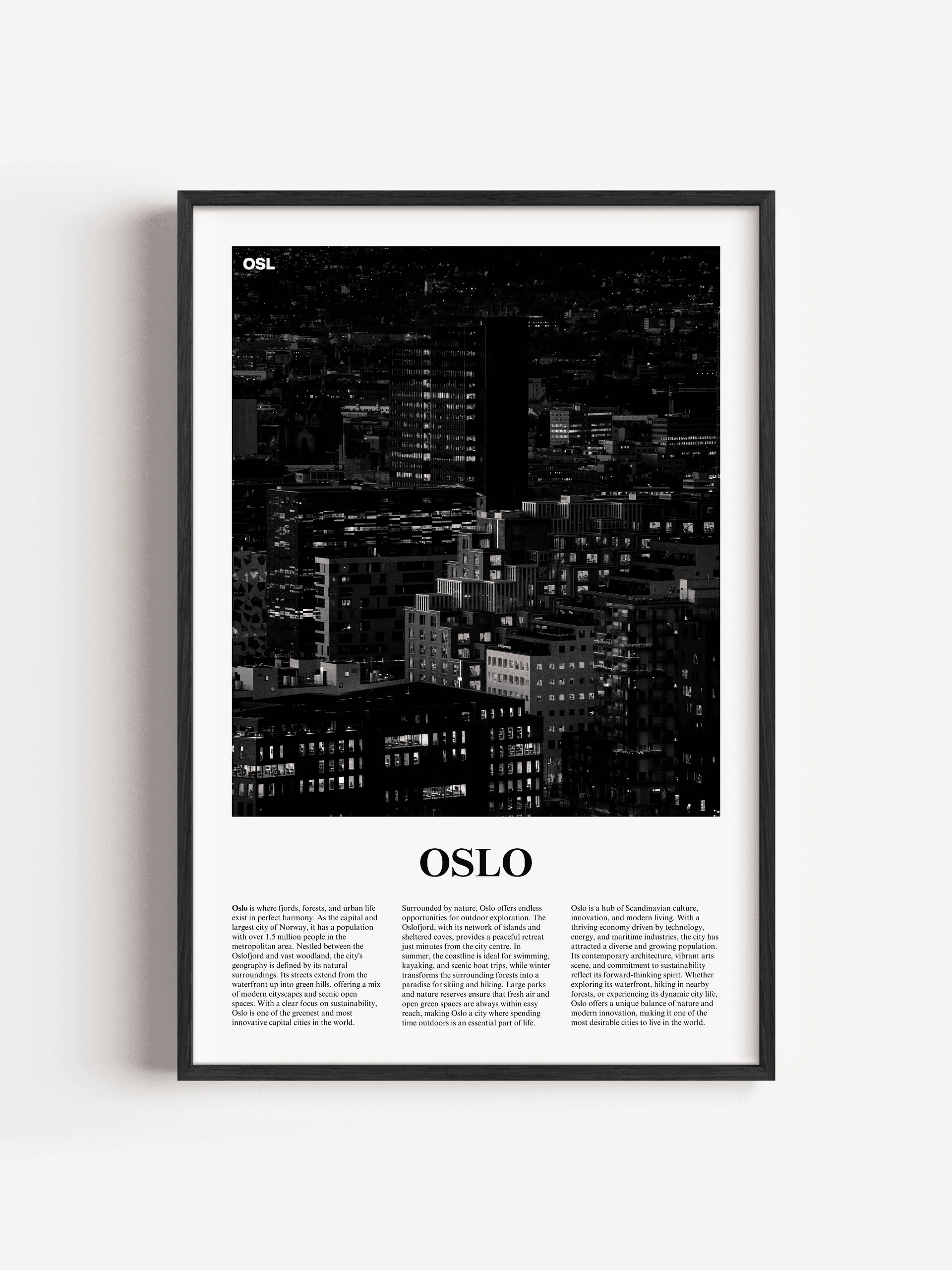 Oslo 03 Newspaper Poster | Framed product image (2)