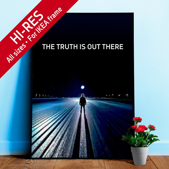 The Truth is Out There S01E02 - Deep Throat / The X-Files poster — sci-fi poster, movie poster, space art print product image (1)