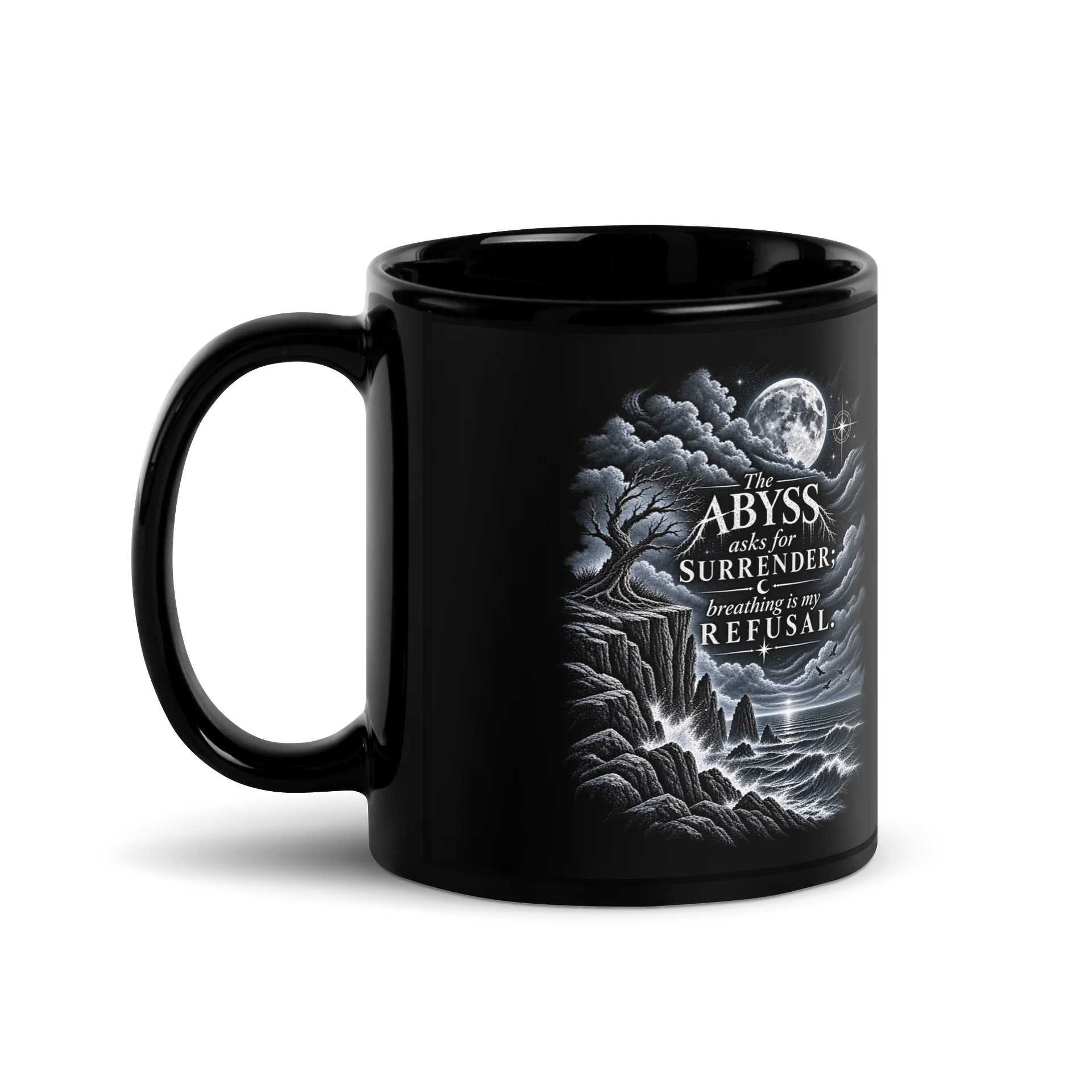 The Abyss Asks for Surrender Coffee Mug product image (1)