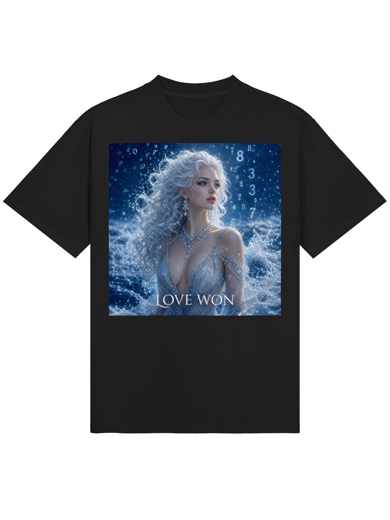 Love Won Fantasy T Shirt | Unisex Oversized Gothic Ocean Queen Shirt for Romantics & Dreamers product image (3)