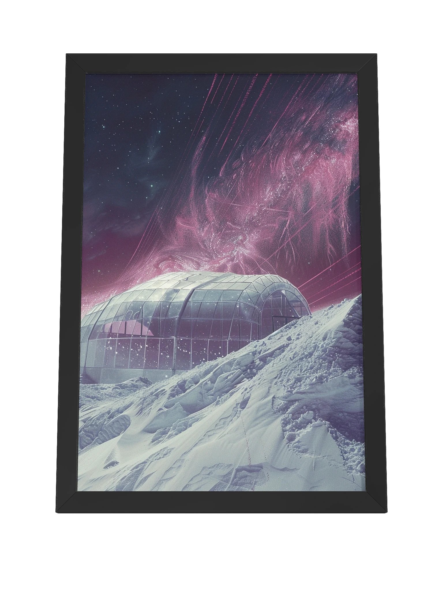 Muted Blue Greenhouse Module Framed poster product image (7)