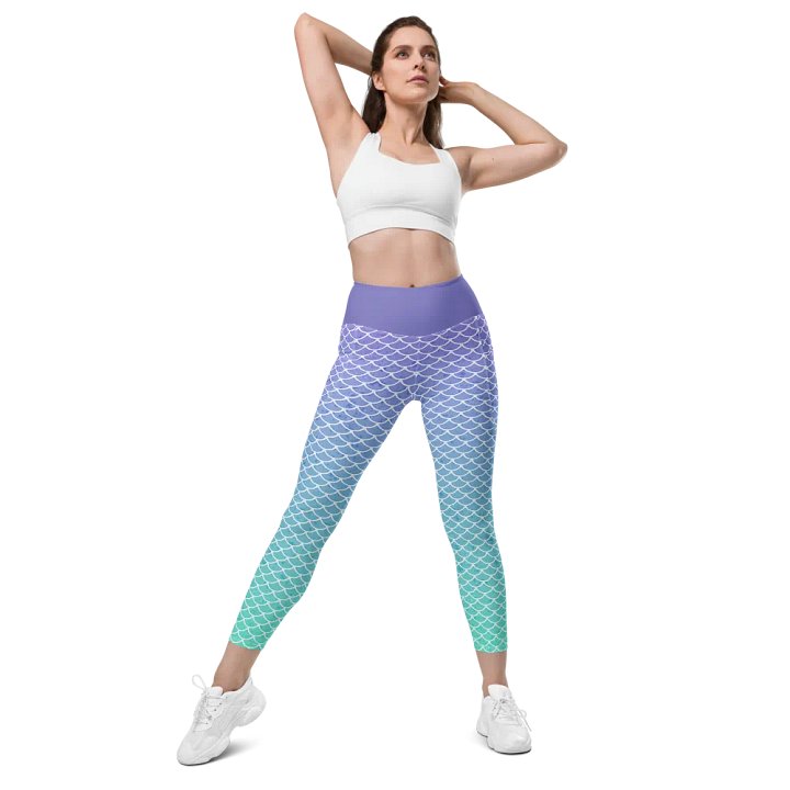 Gaming Mermaid Leggings with Pockets product image (1)