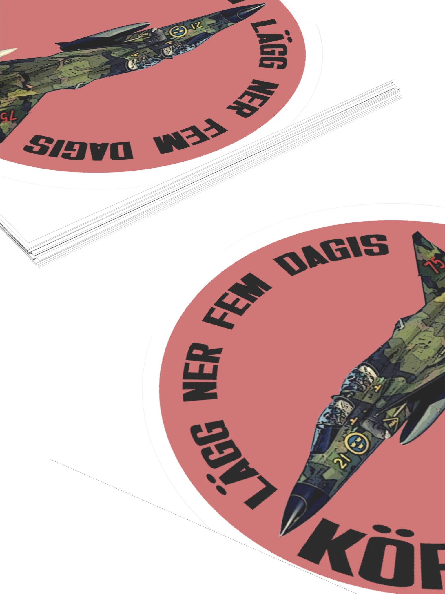 Lägg ner fem dagis - köp en Viggen (Sticker) product image (7)
