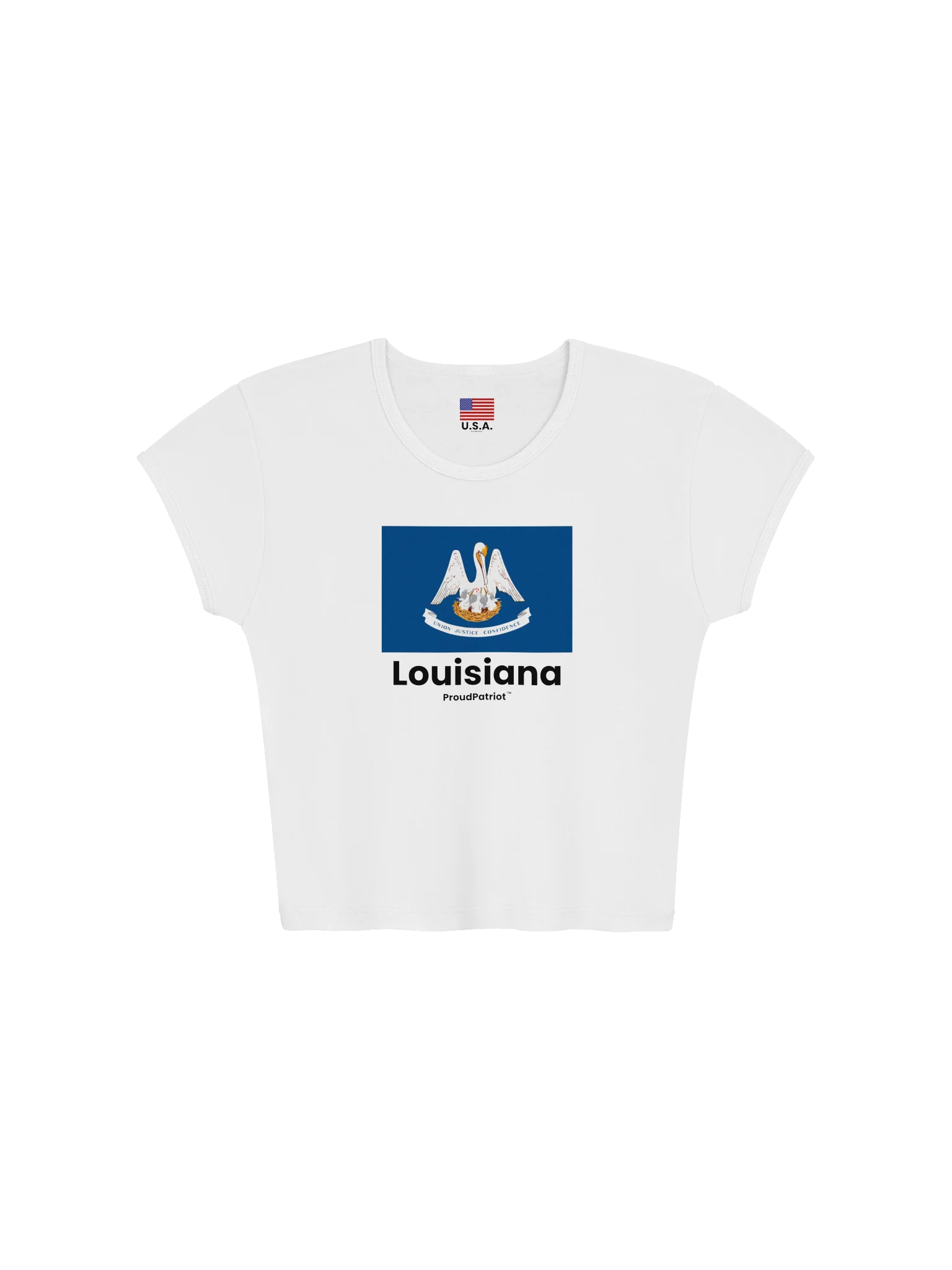 Louisiana Women's Ribbed Baby Tee Crop Top product image (5)