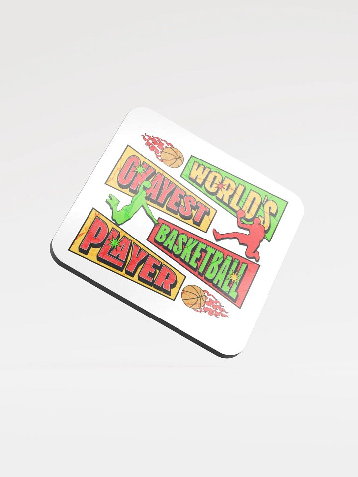 Worlds Okayest Basketball Player Cork Coaster product image (2)