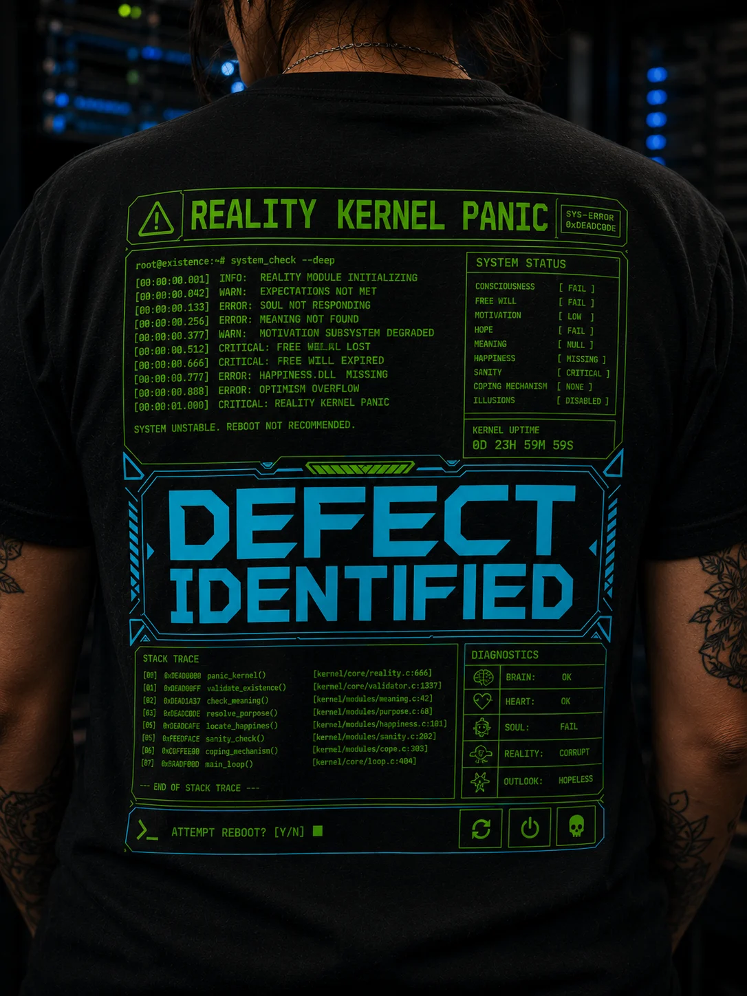 Reality Kernel Panic™ – Defect Identified Heavyweight Tee product image (1)