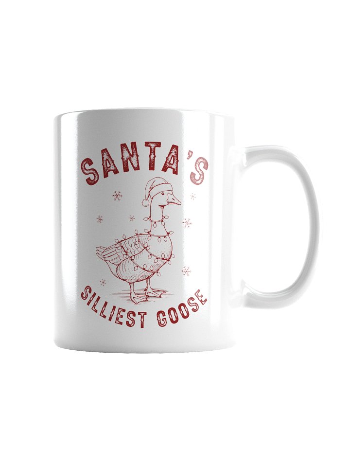 Santa's Silliest Goose White Glossy Mug product image (2)