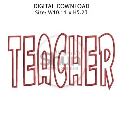 Teacher Appliqué Embroidery Design product image (1)