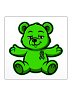 Green Bear of Sharing Stickers