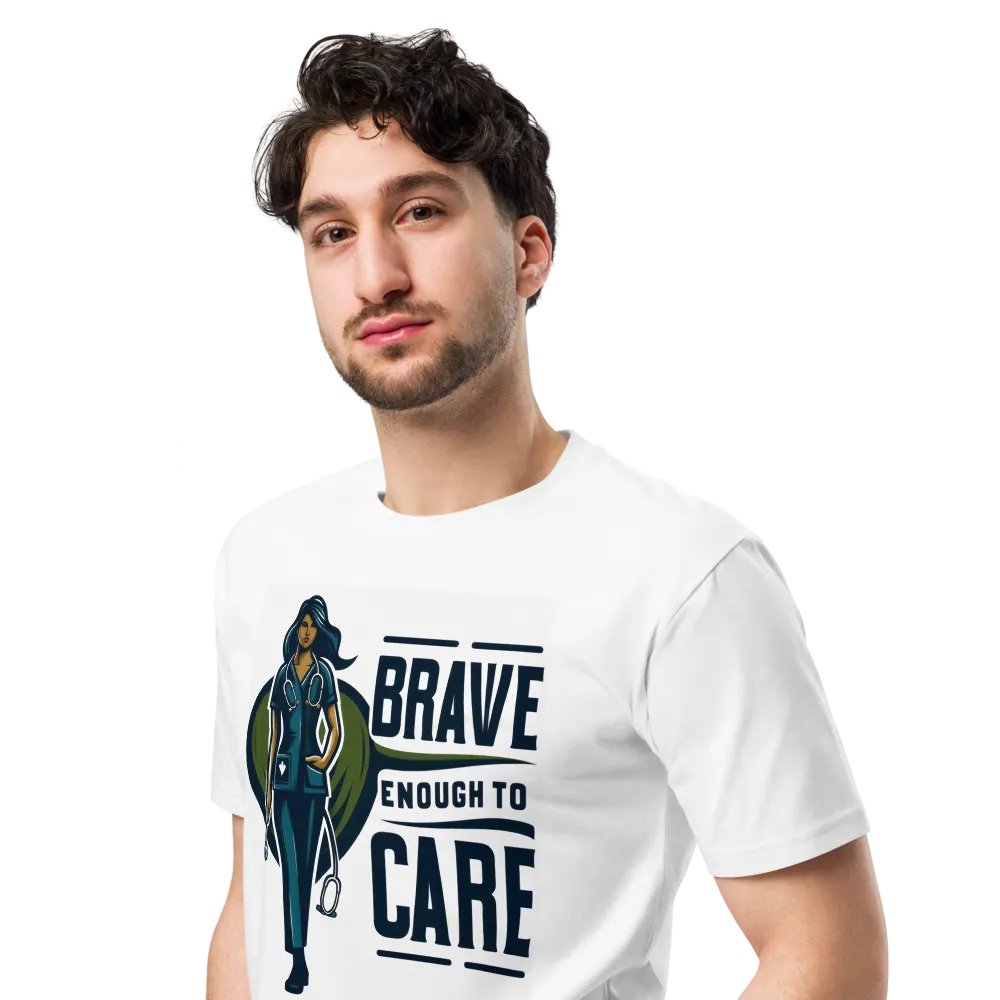 brave enough to care t-shirt product image (4)