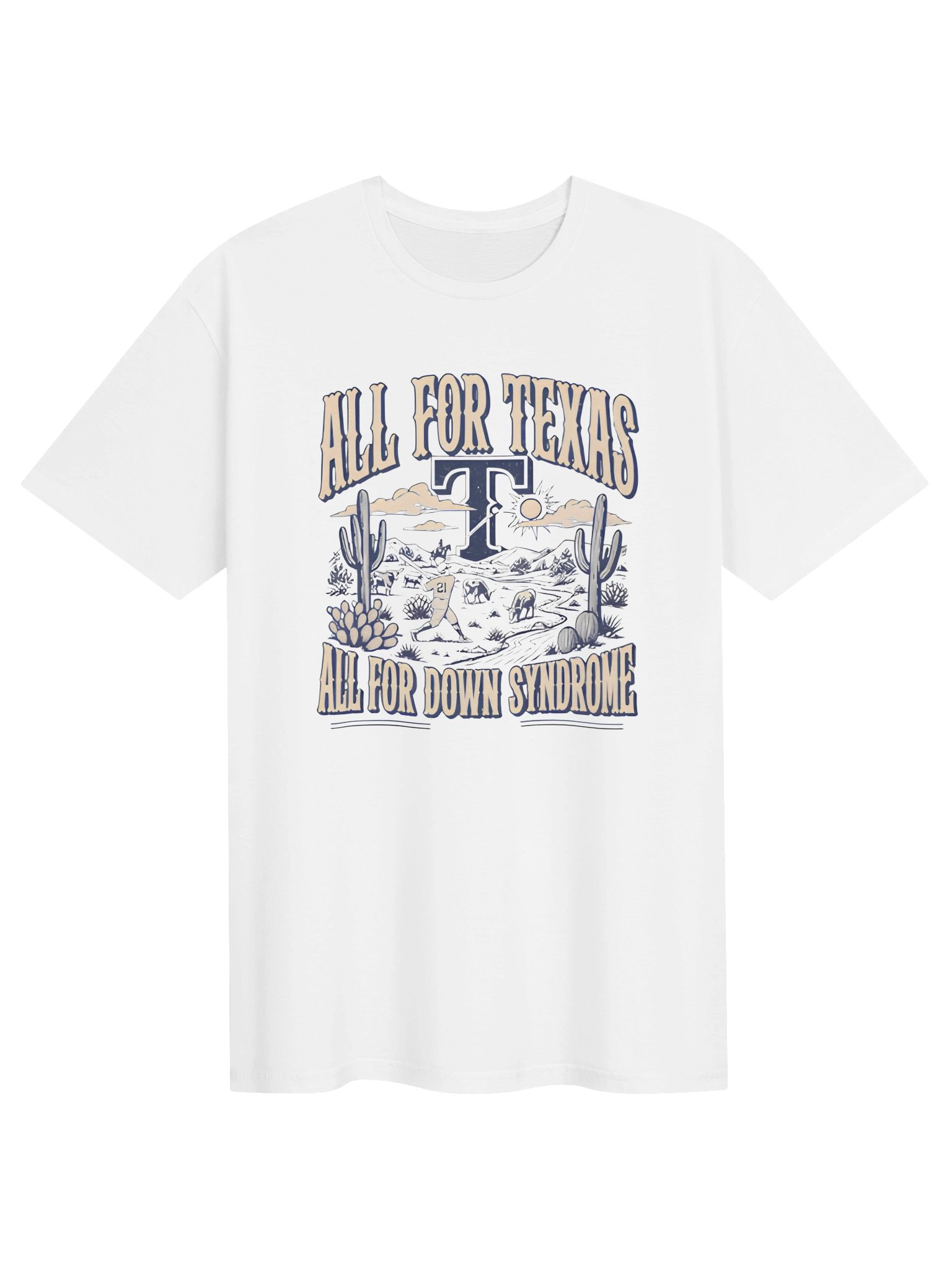 All For Texas All For Down Syndrome Texas Rangers Shirt product image (1)