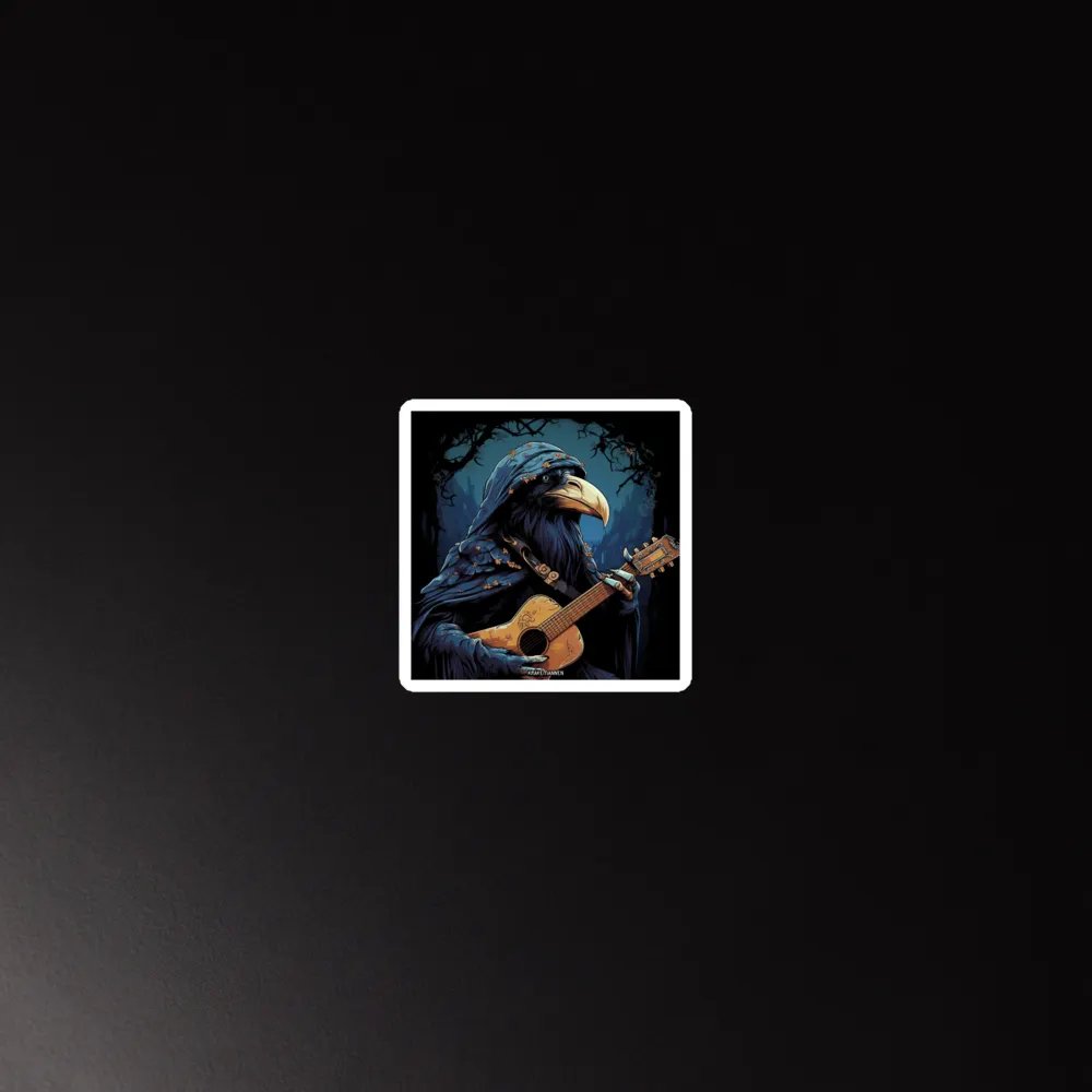 Premium Vinyl Magnet ⚫️ Crow Man's Guitar Groove product image (5)