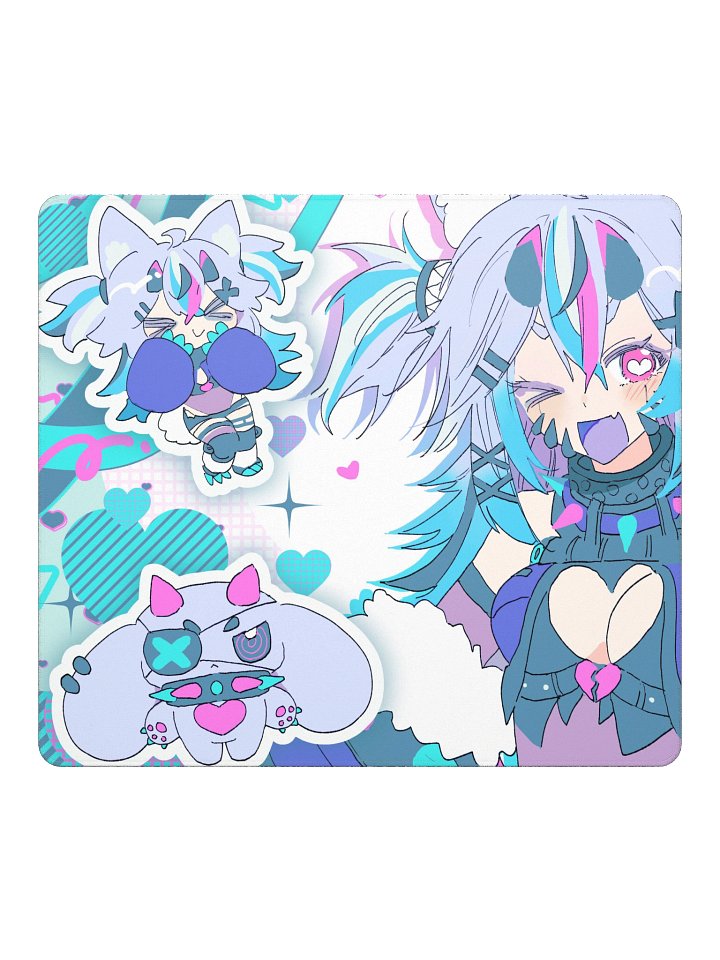Pastel Bunny Gaming Mouse Pad product image (2)