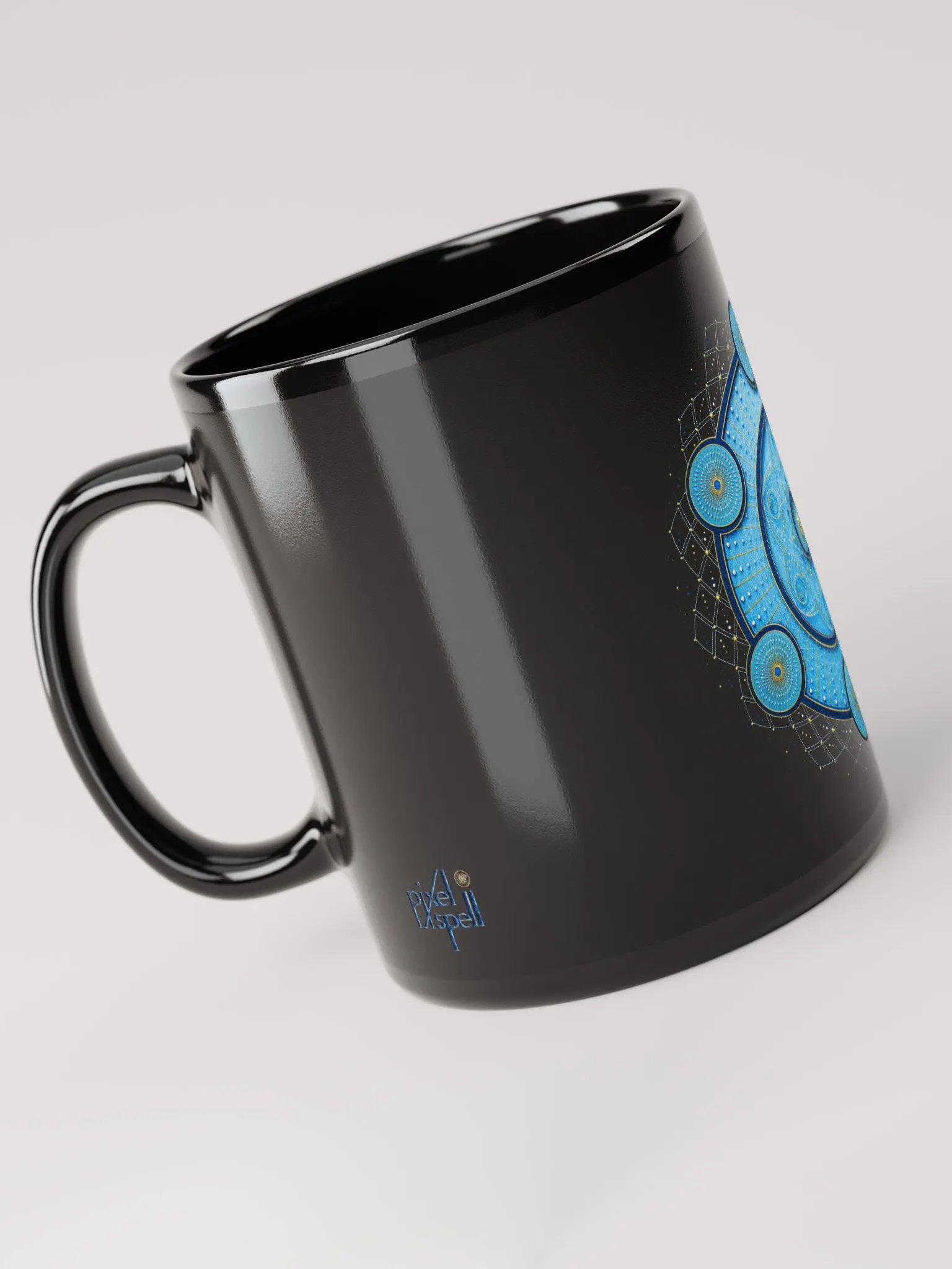 Mandala of Self-Expression Black Glossy Mug product image (2)