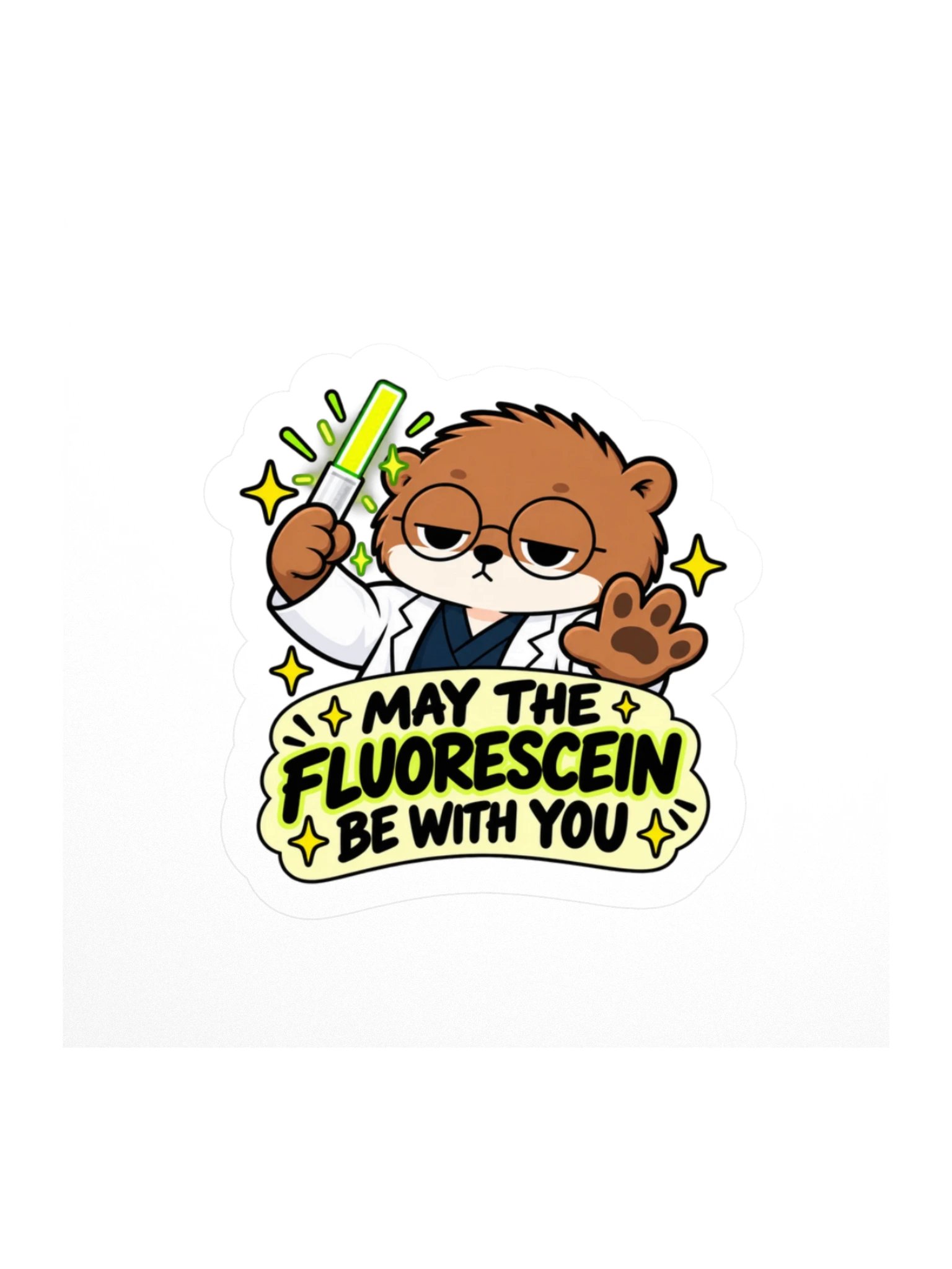 Sleepy Optometrist May the Fluorescein Be With You Sticker product image (1)