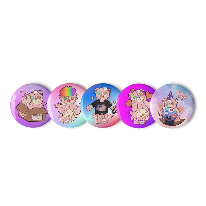 Anxiety Bear Buttons Set product image (1)