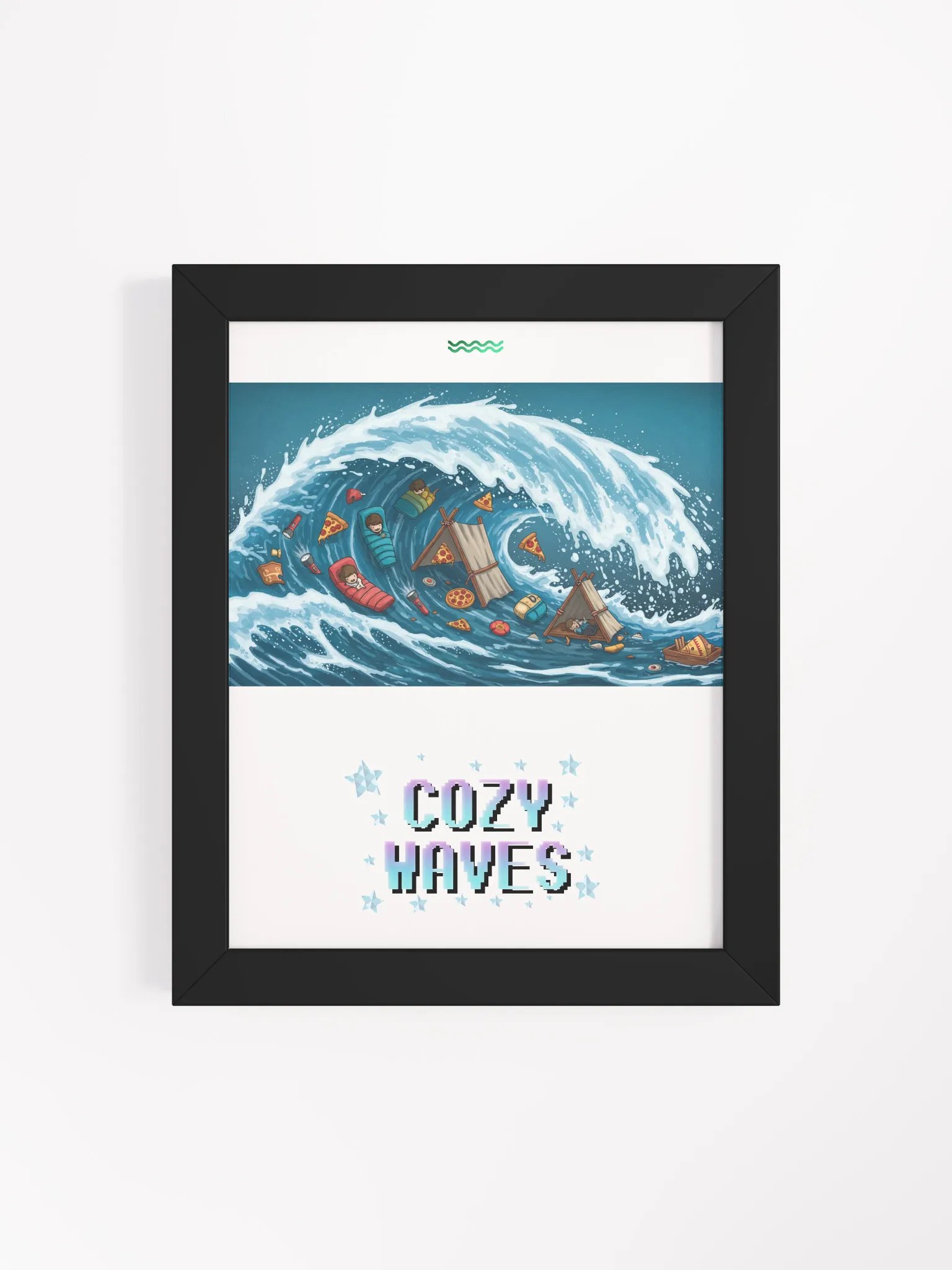 Whimsical Ocean Wave Camping Poster product image (12)