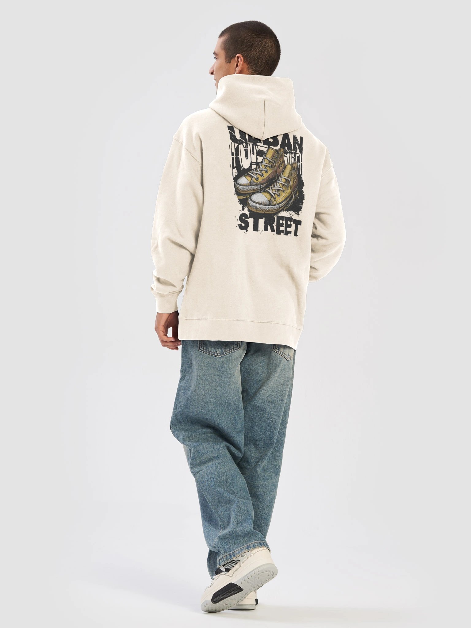 Urban Street Graphic Hoodie — Distressed Sneaker Street Art Design product image (33)