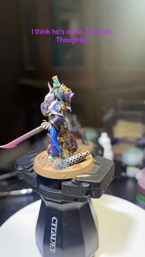 First blade done. Tried osl. Thoughts? #lvo2026 #wip #warhammer40k #warhammer40kpainting
