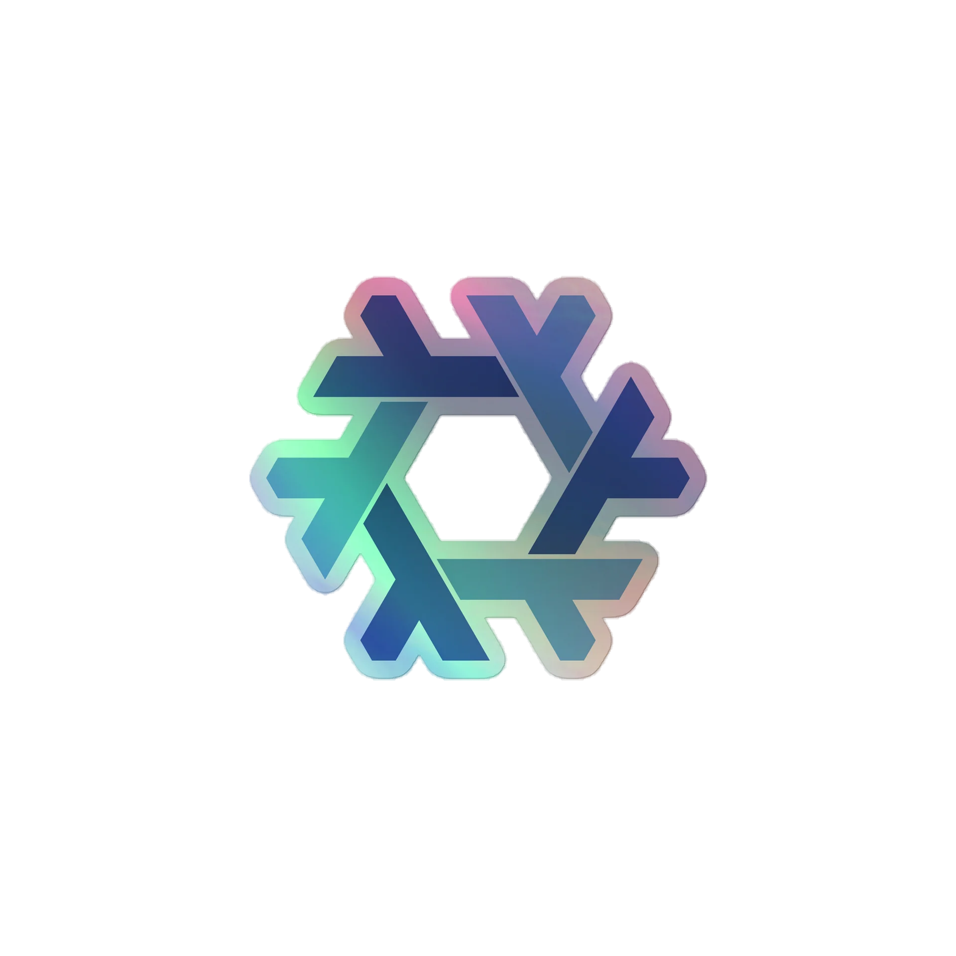 NixOS Logo Kiss-Cut Holographic Sticker product image (1)