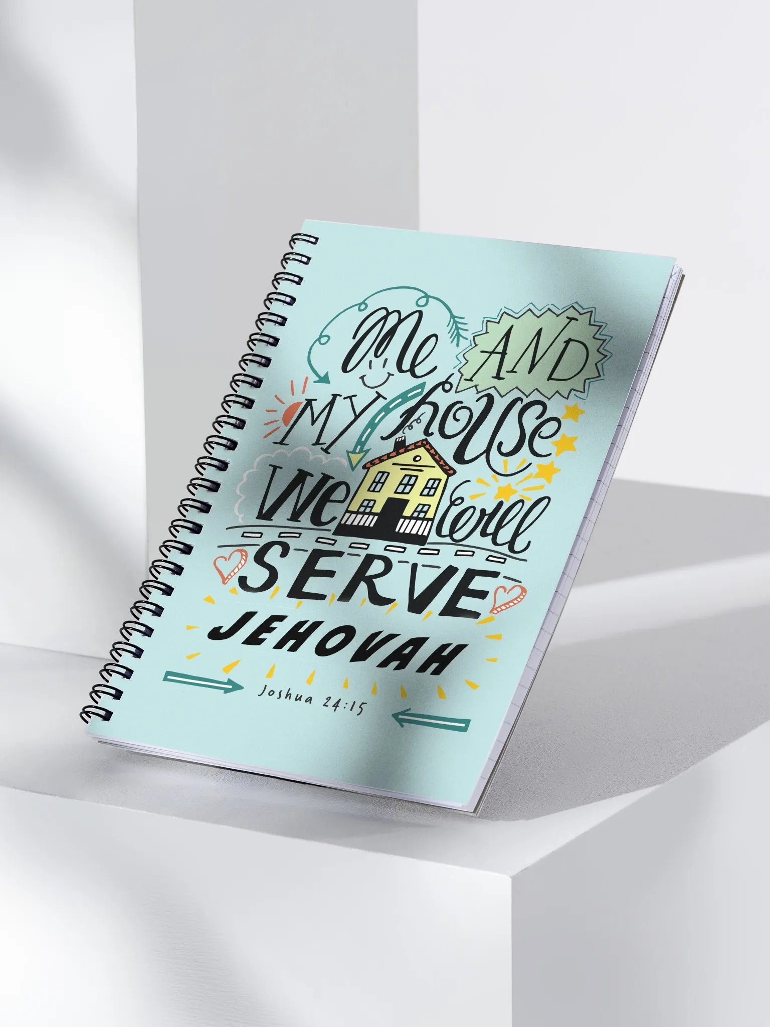 “Me and My House Will Serve Jehovah” Spiral Notebook – Joshua 24:15 Edition product image (3)