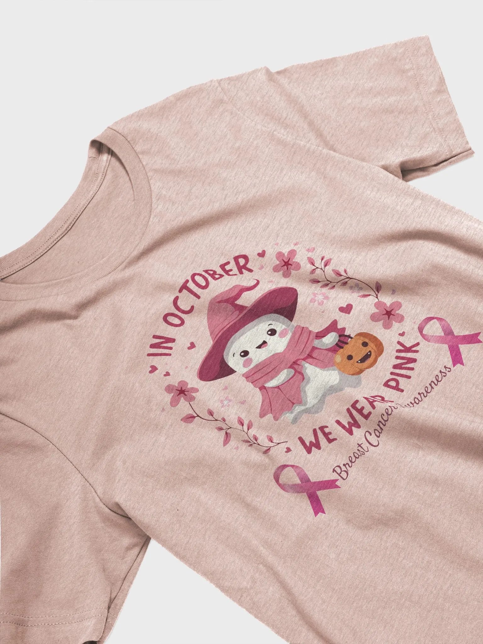 Pink Ghost Breast Cancer Awareness T-Shirt product image (24)