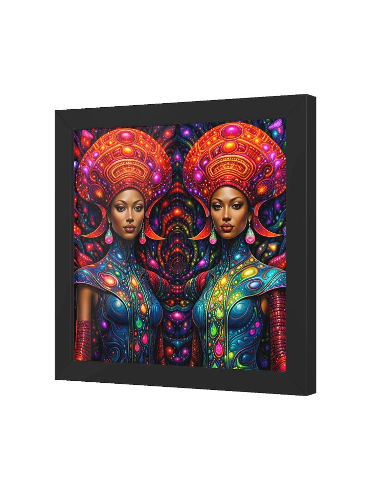 Psychedelic Twin Empresses – Neon Bioluminescent Surreal product image (2)