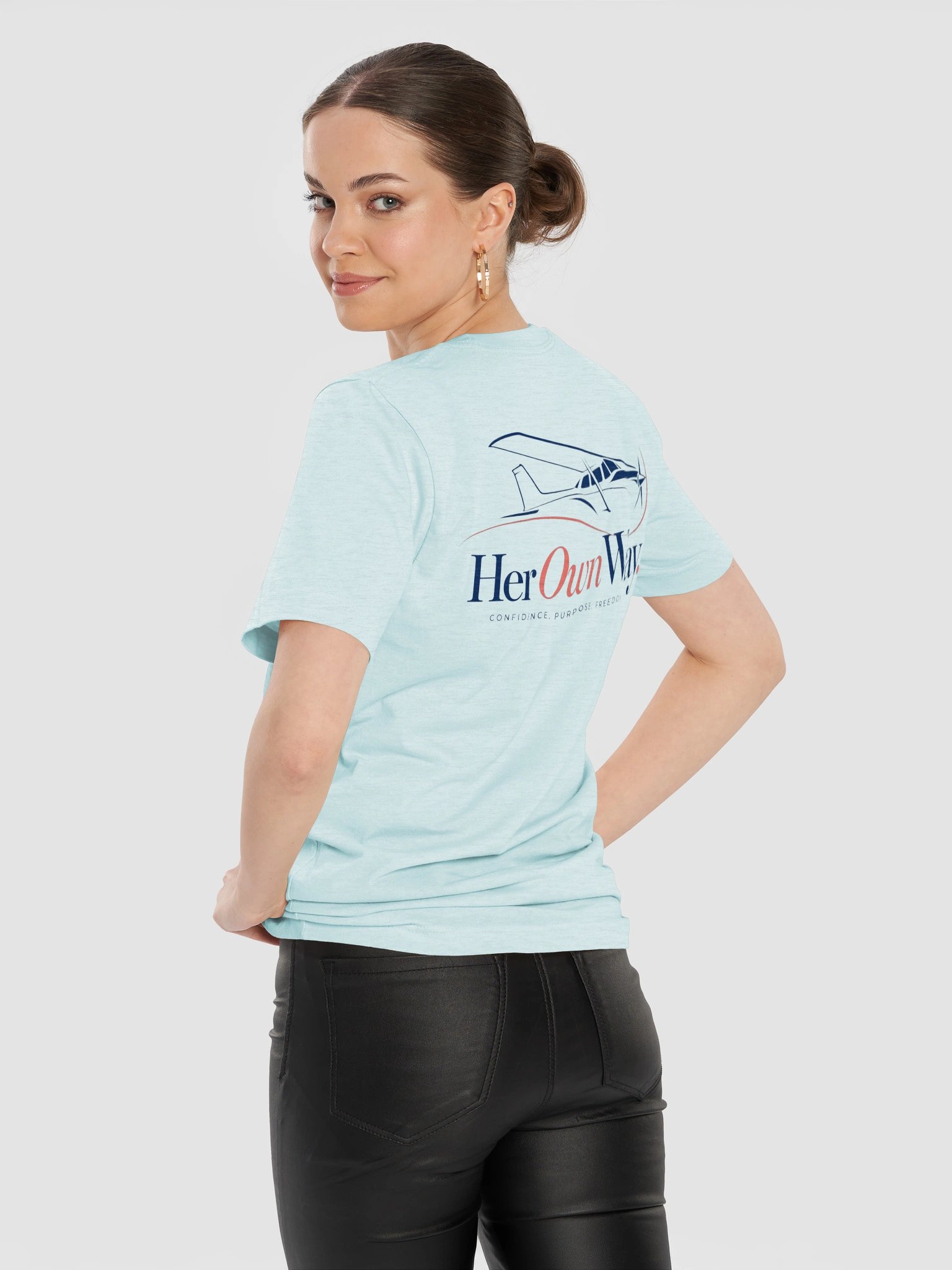 She Flies. Her Own Way. | Women's Aviation Tee product image (2)
