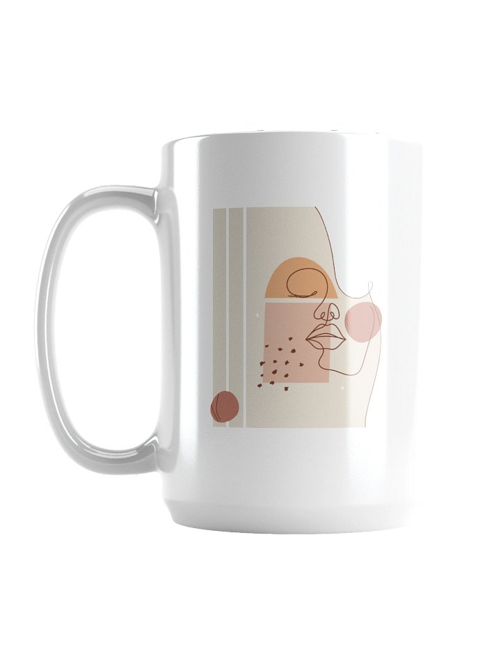 Minimalist Face Art White Glossy Mug product image (1)