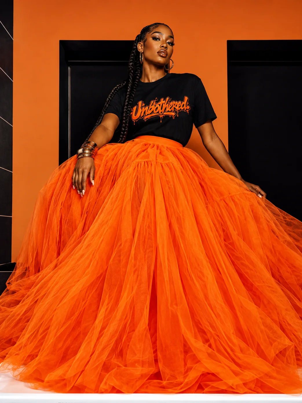 HERitage Unbothered Short Sleeve In Orange product image (1)