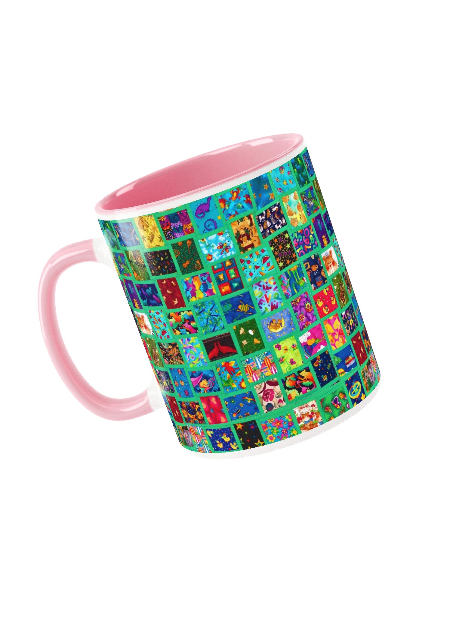 Quilt Mug (Pink/White) product image (3)