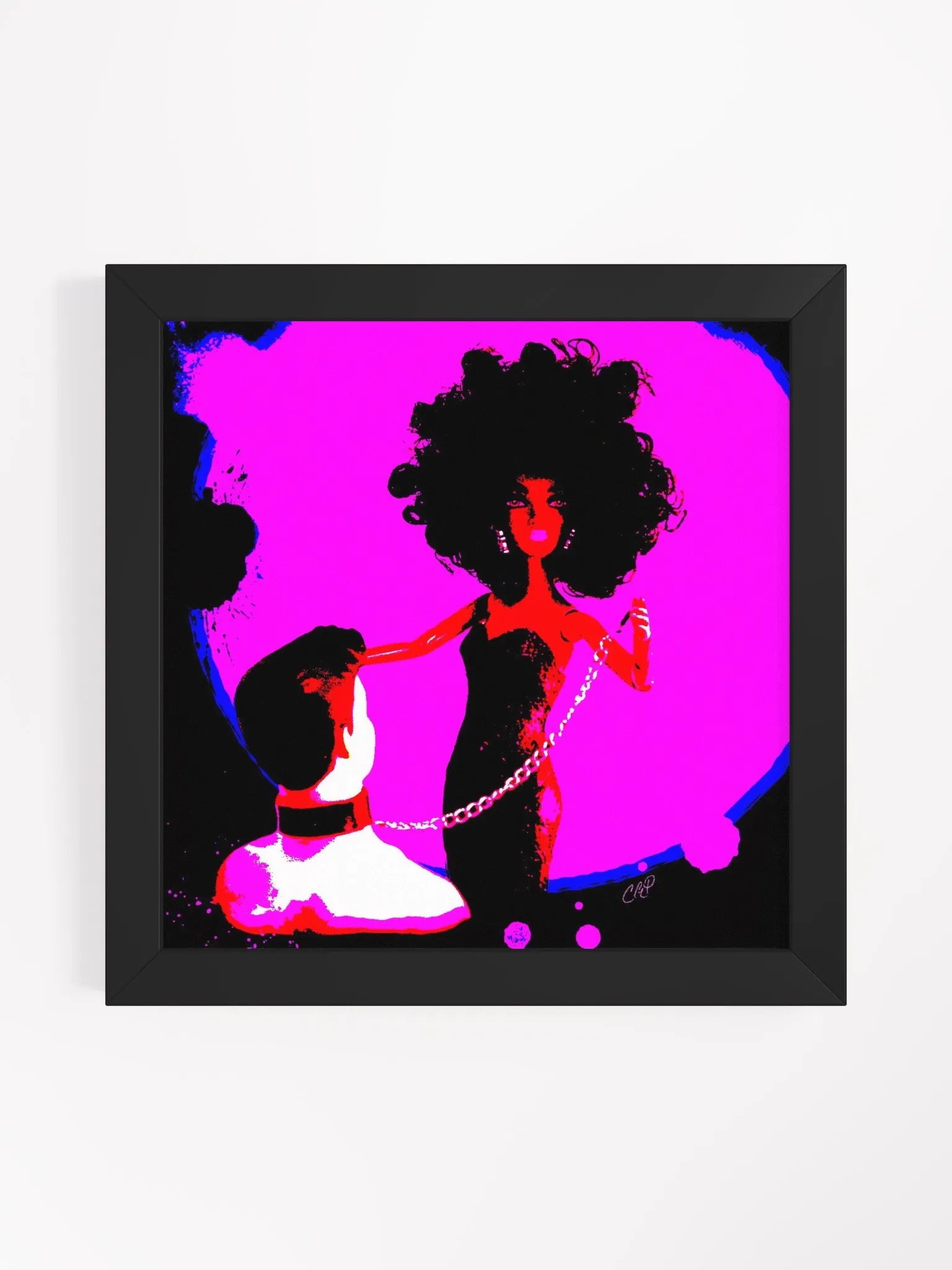 Domme and her loyal sub Vibrant Ayous Wood Framed Poster product image (2)