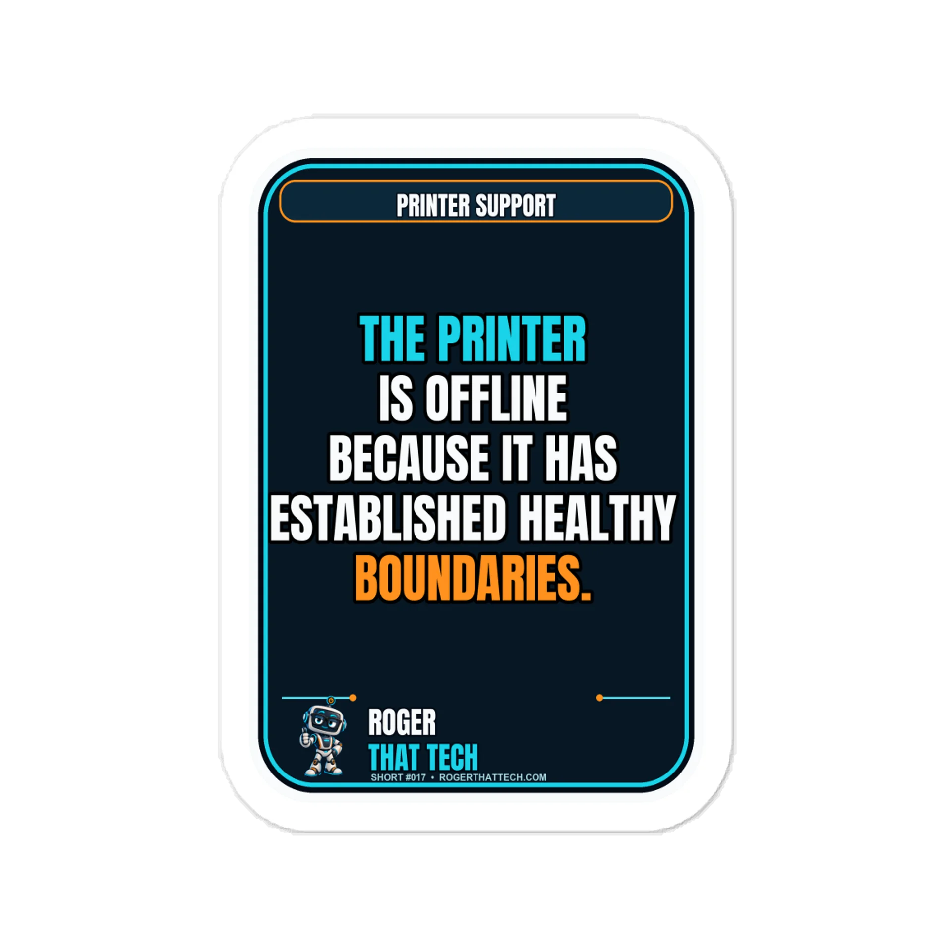 Printer Healthy Boundaries Vinyl Decal product image (1)