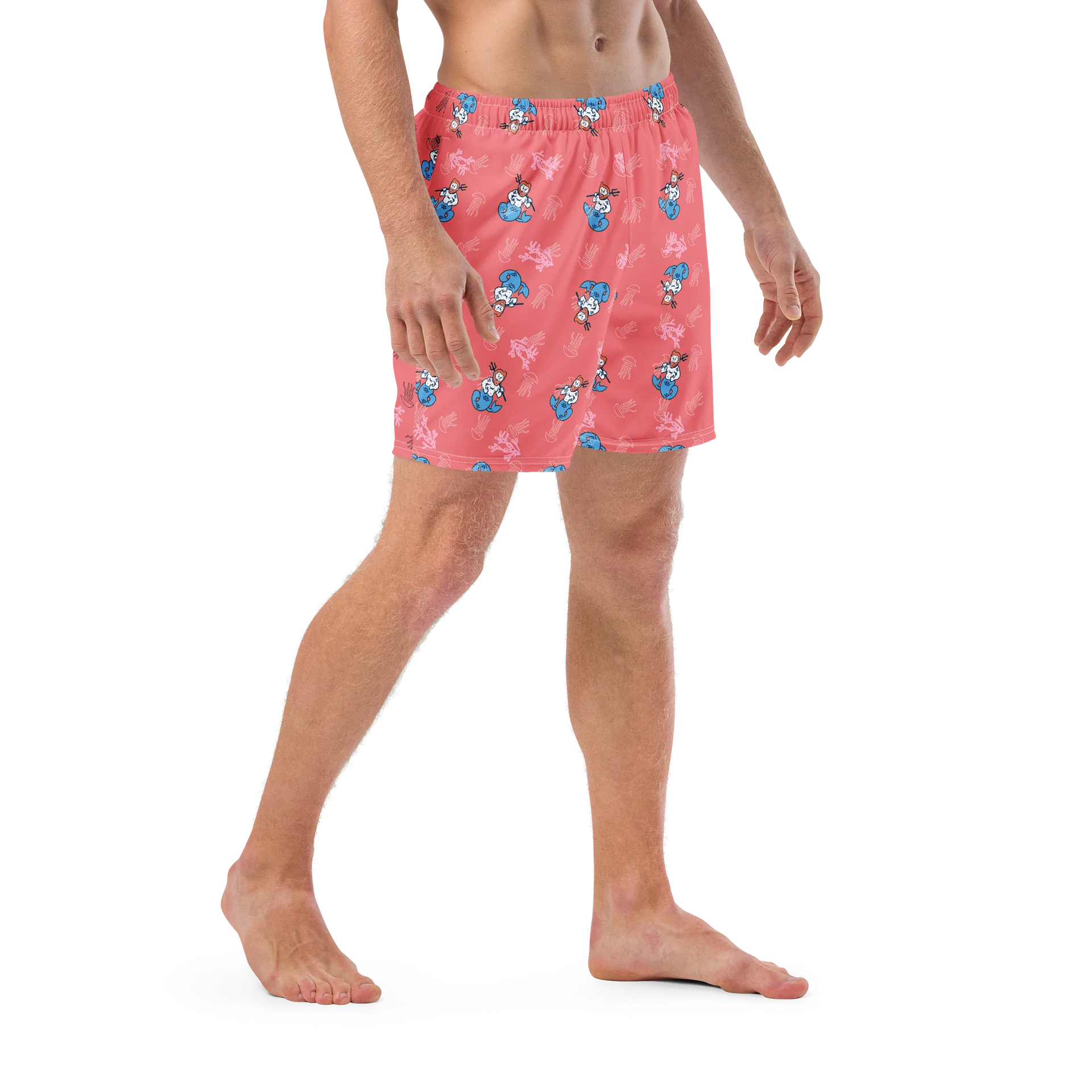 Merman Coral Swim Trunks product image (6)